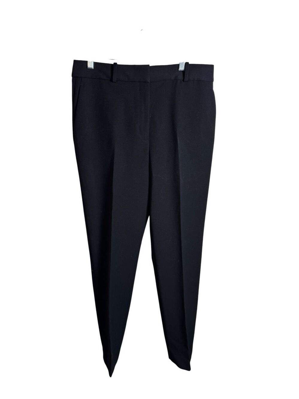 Reiss Gabi Slim Leg Trousers Size US 8 UK 12 Black Pants Dressy